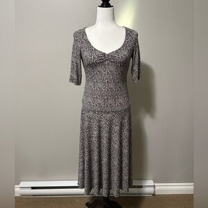 Jones New York Drop Waist Sweetheart Neckline Midi Dress